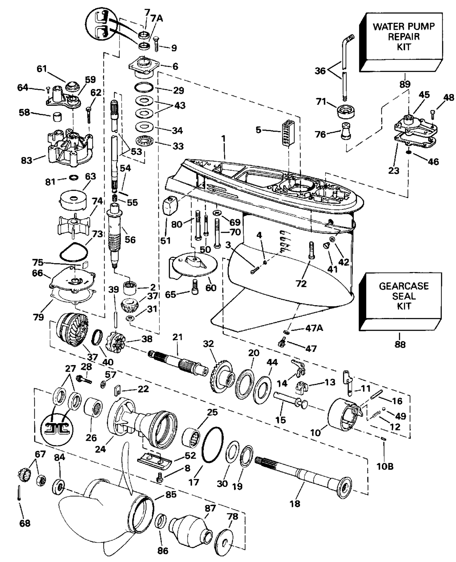 GEARCASE - COUNTER ROTATION
