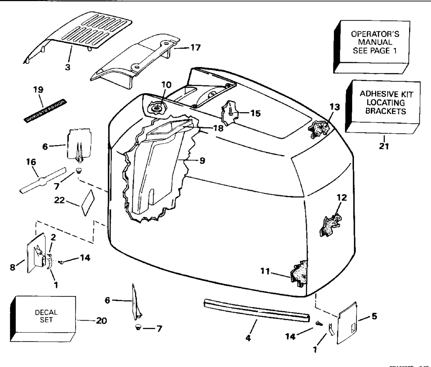 ENGINE COVER - JOHNSON - 200TX, 200CX, 225