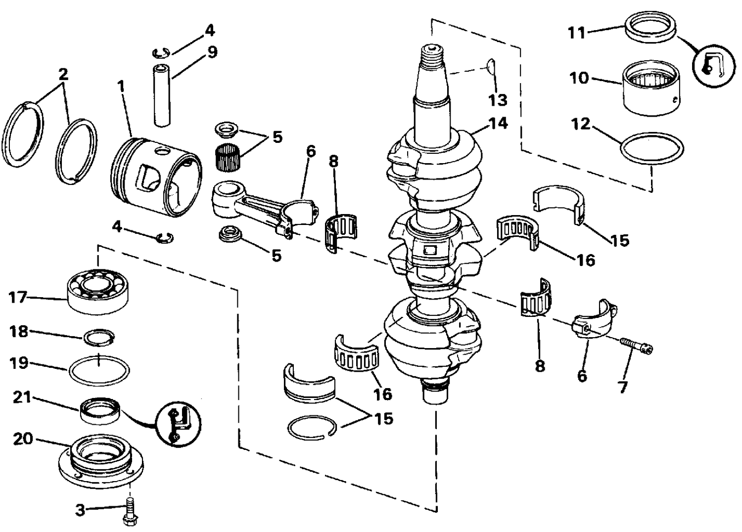 CRANKSHAFT & PISTON