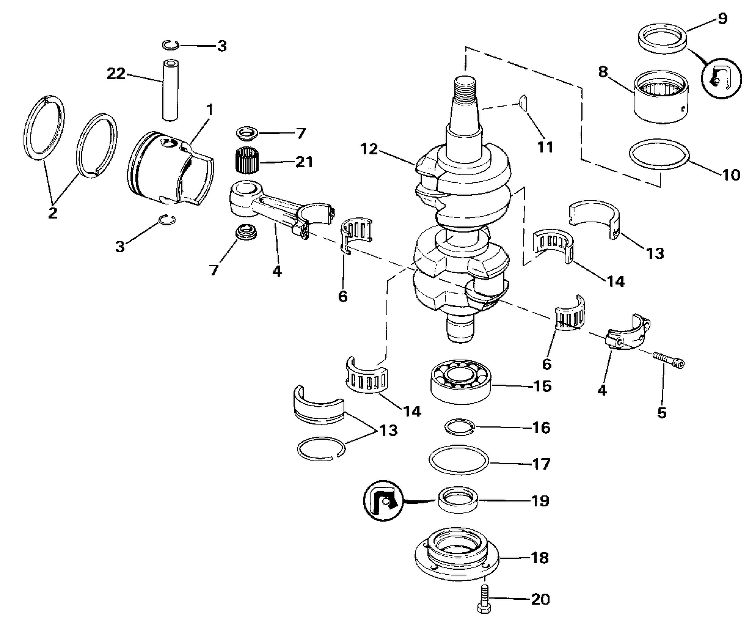 CRANKSHAFT & PISTON