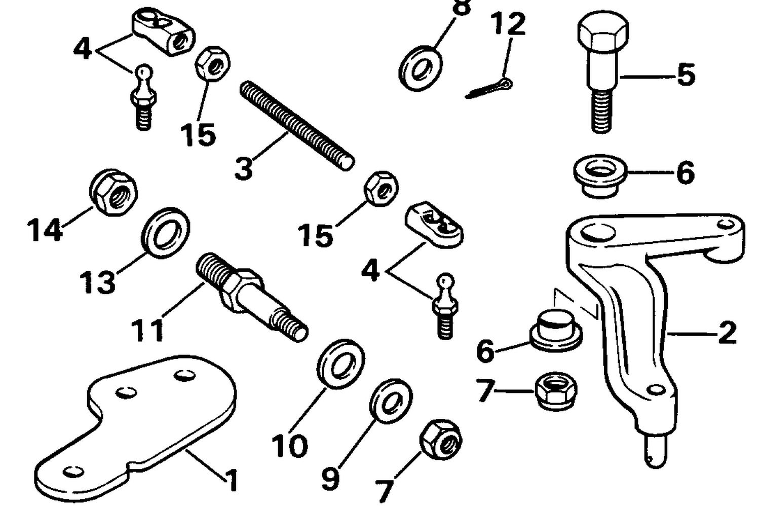 REMOTE CONTROL MOUNTING KIT FOR NON-OMC CABLES - 3.0 LITRE