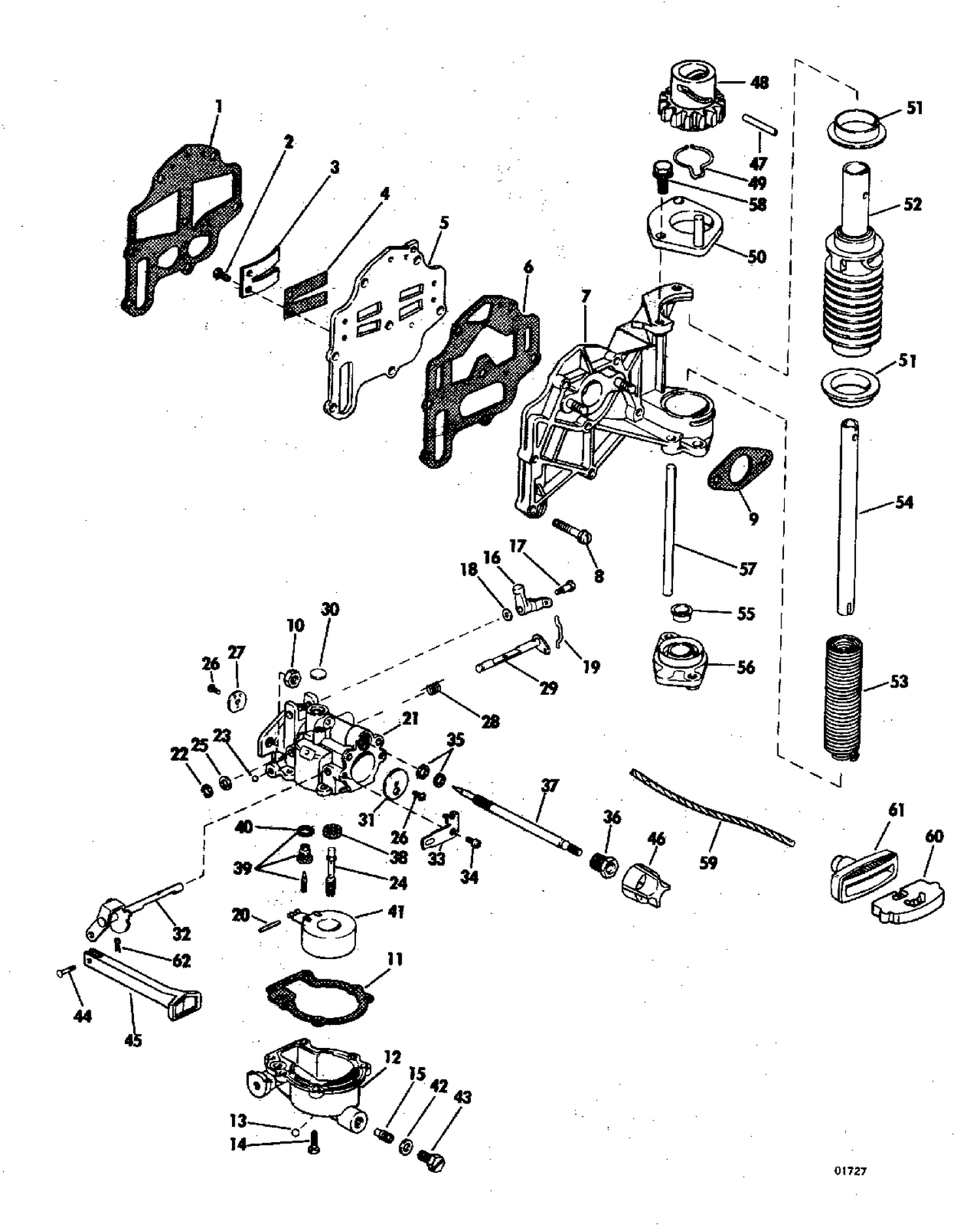 CARBURETOR AND STARTER GROUP