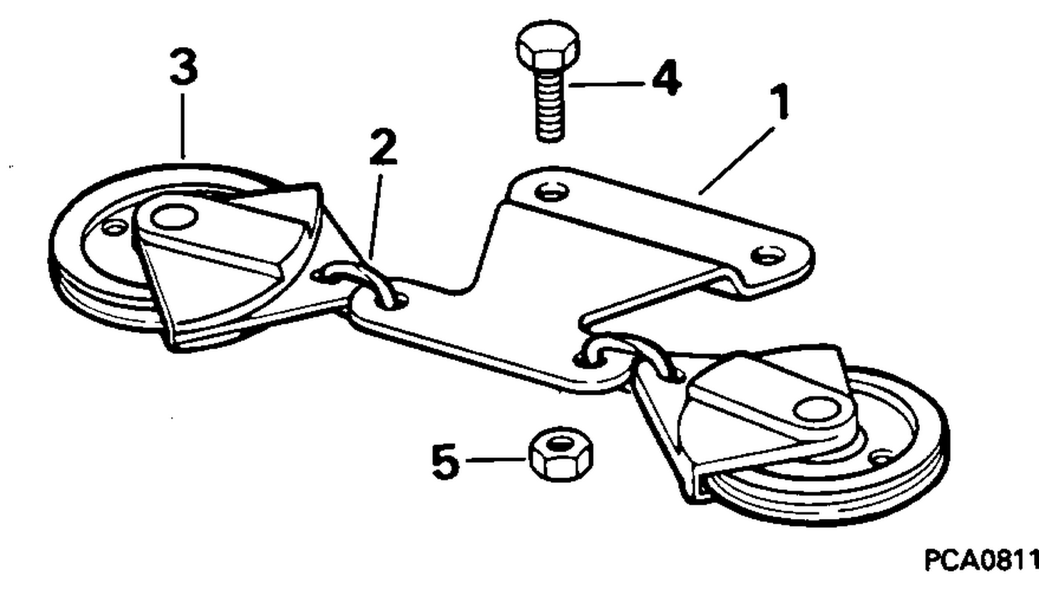 STEERING CONNECTOR KIT - CABLE PULLEY - 20,25,30,35 (2-CYL)