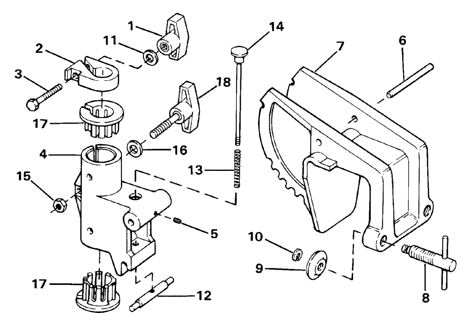 TRANSOM MOUNT STERN BRACKET
