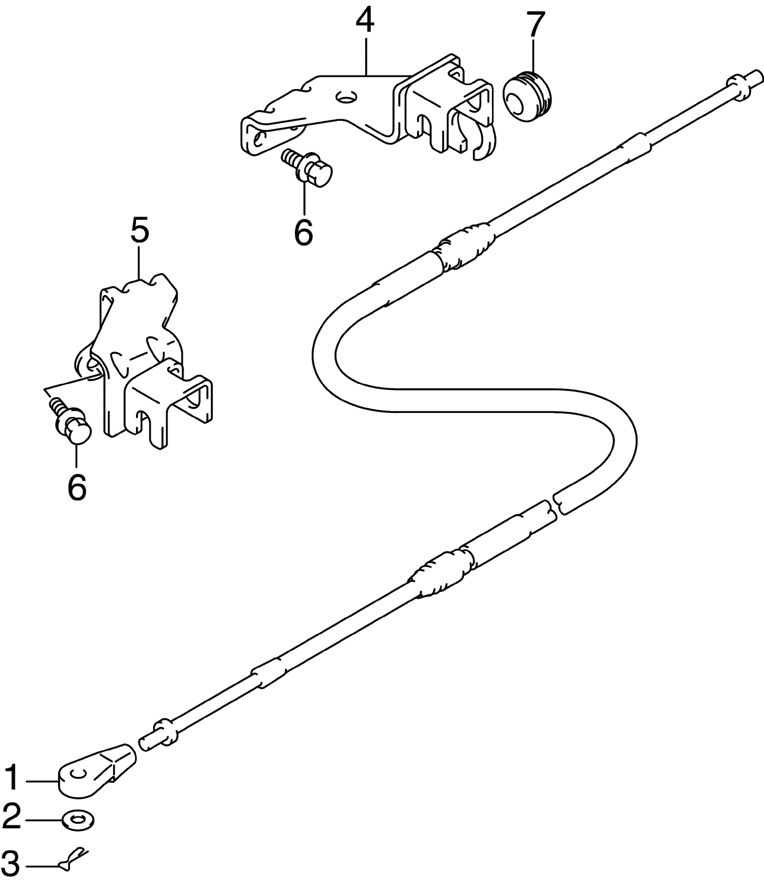 REMOTE CONTROL CABLE BRACKET