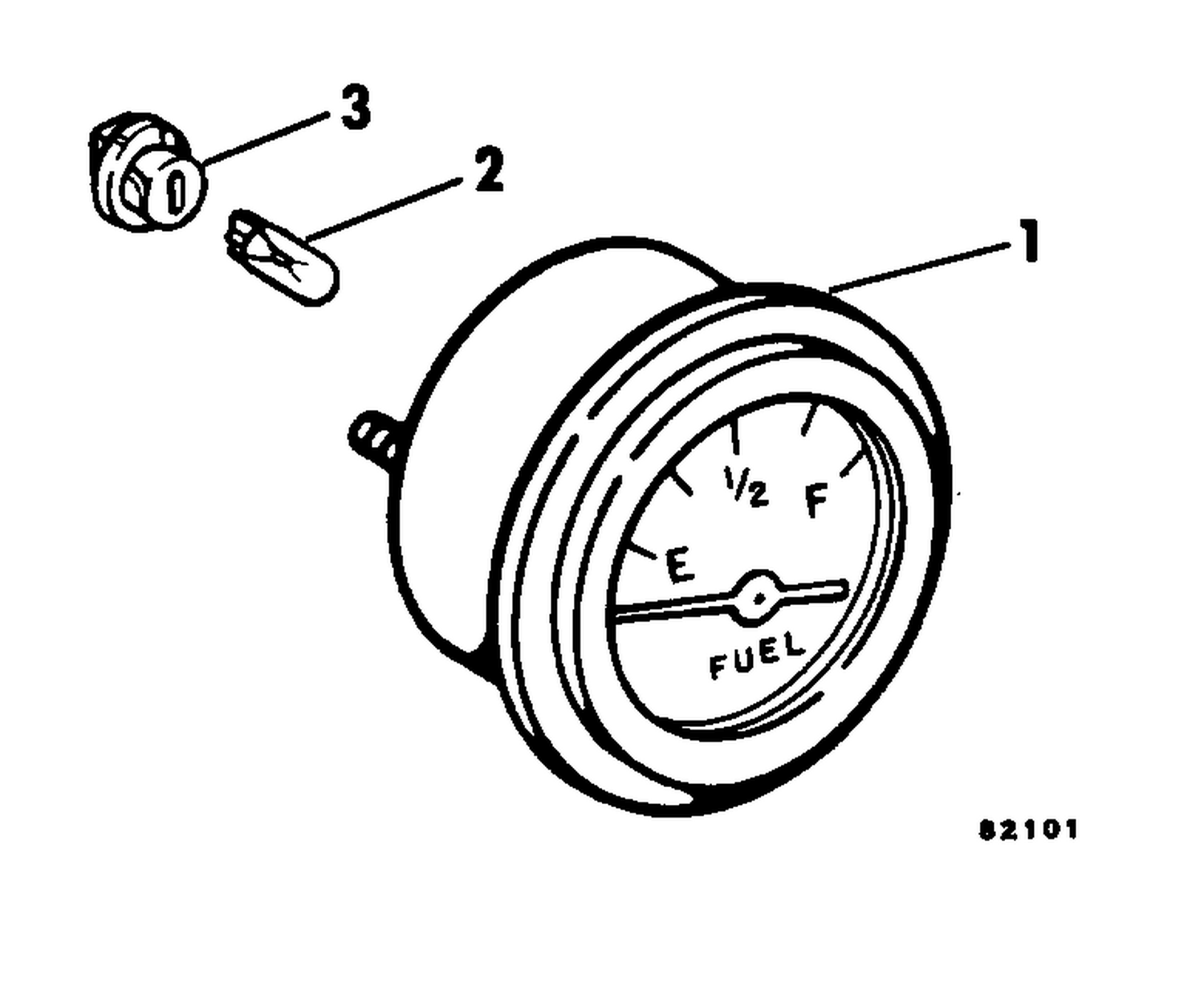 FUEL GAUGE KIT, FLUSH MOUNT