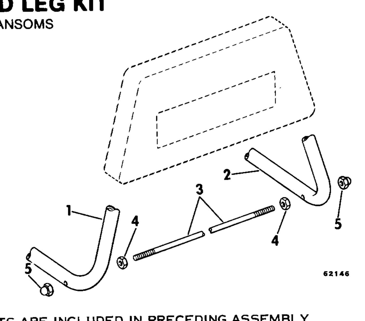 DISPLAY STAND LEG KIT EXTRA LONG TRANSOMS