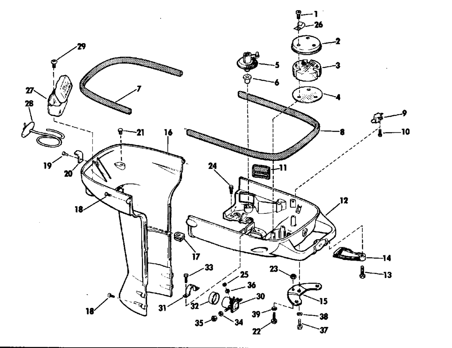 LOWER MOTOR COVER GROUP ELECTRIC SHIFT