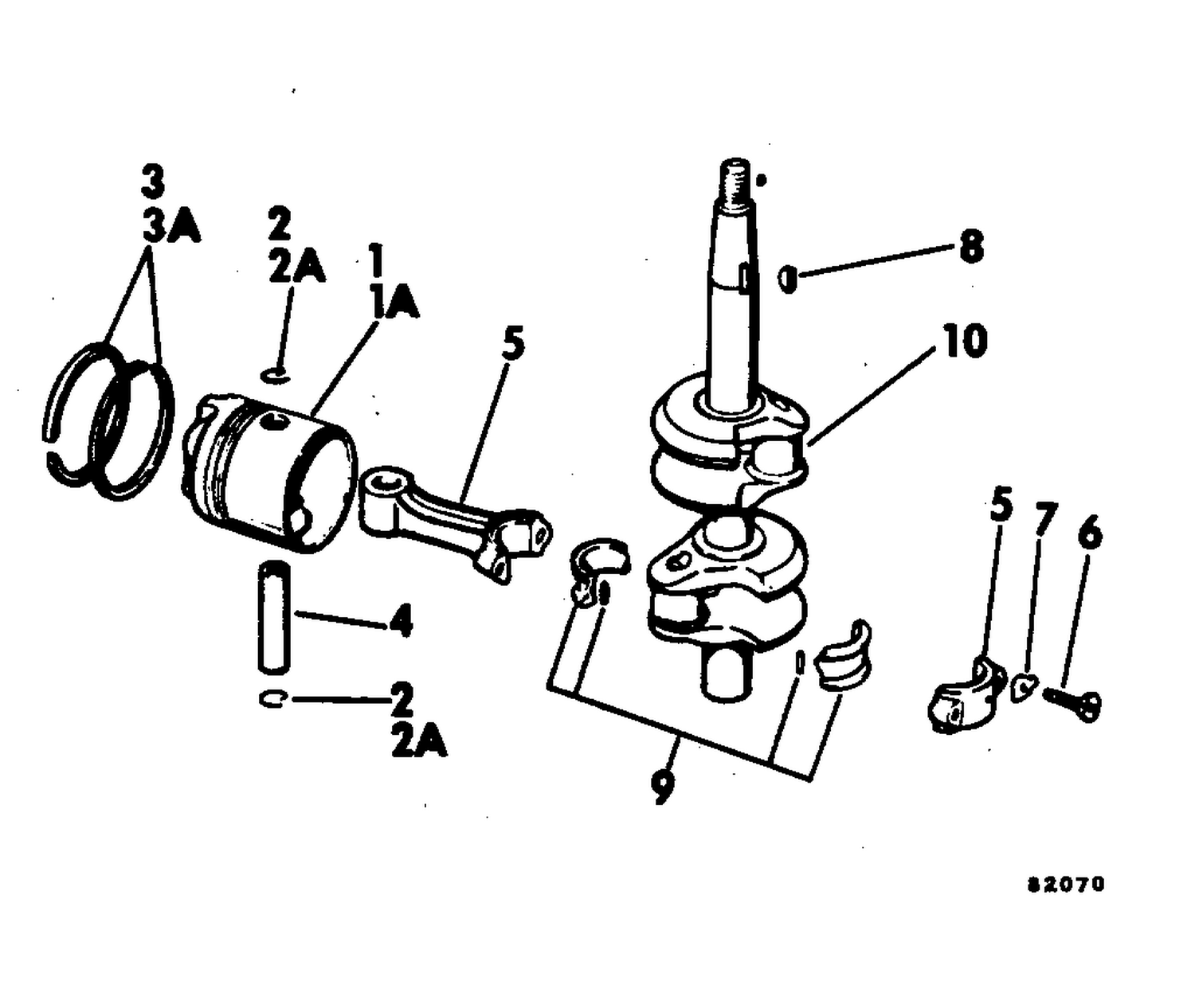 CRANKSHAFT AND PISTON