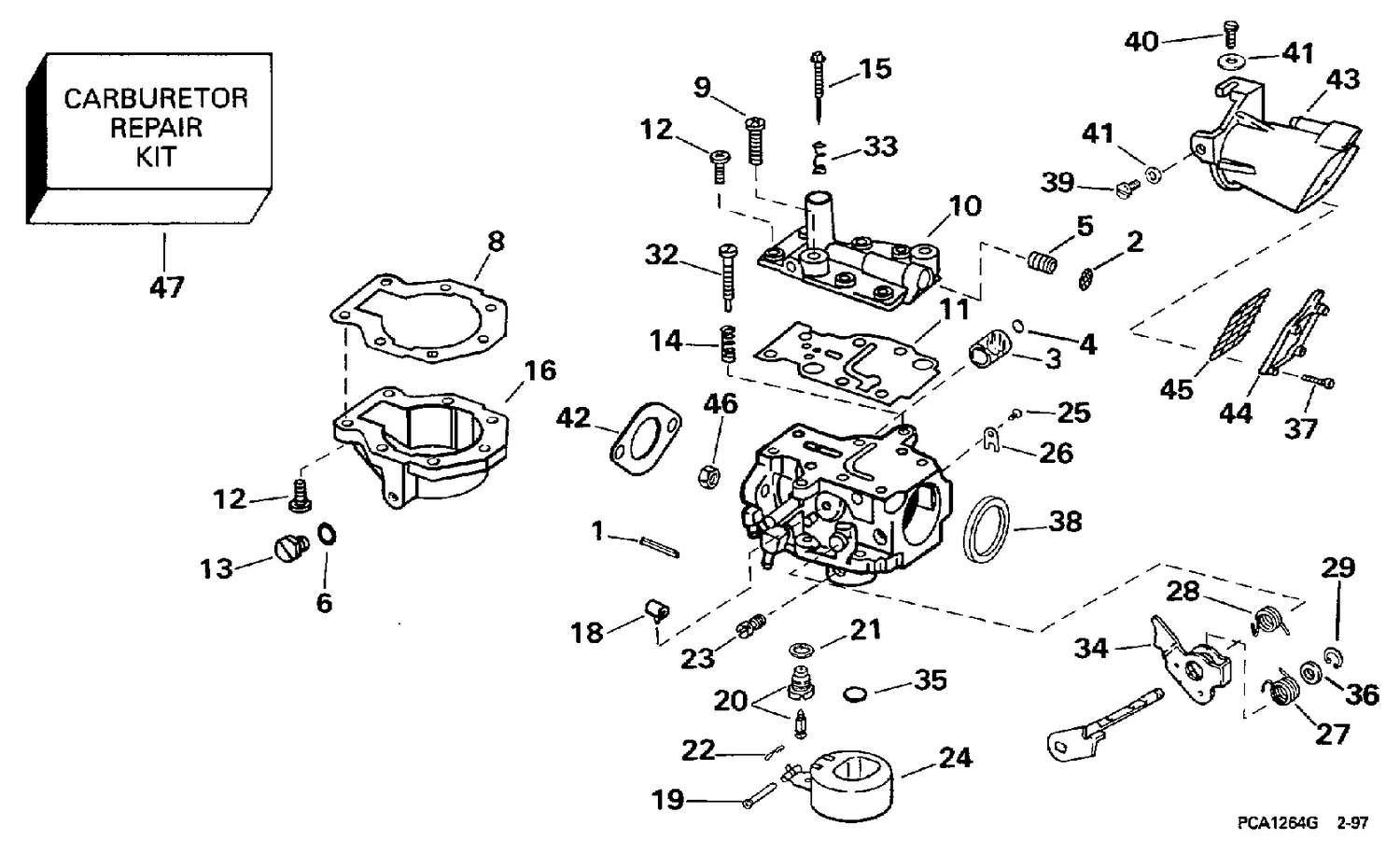 CARBURETOR - 9.9 H.P.