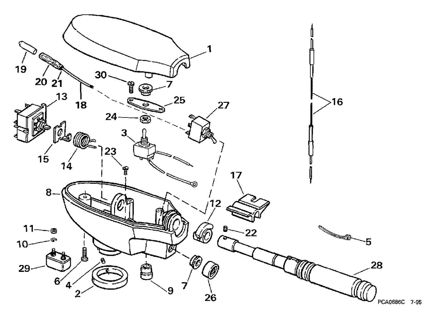 CONTROL HOUSING GROUP/HAND STEERING MODEL