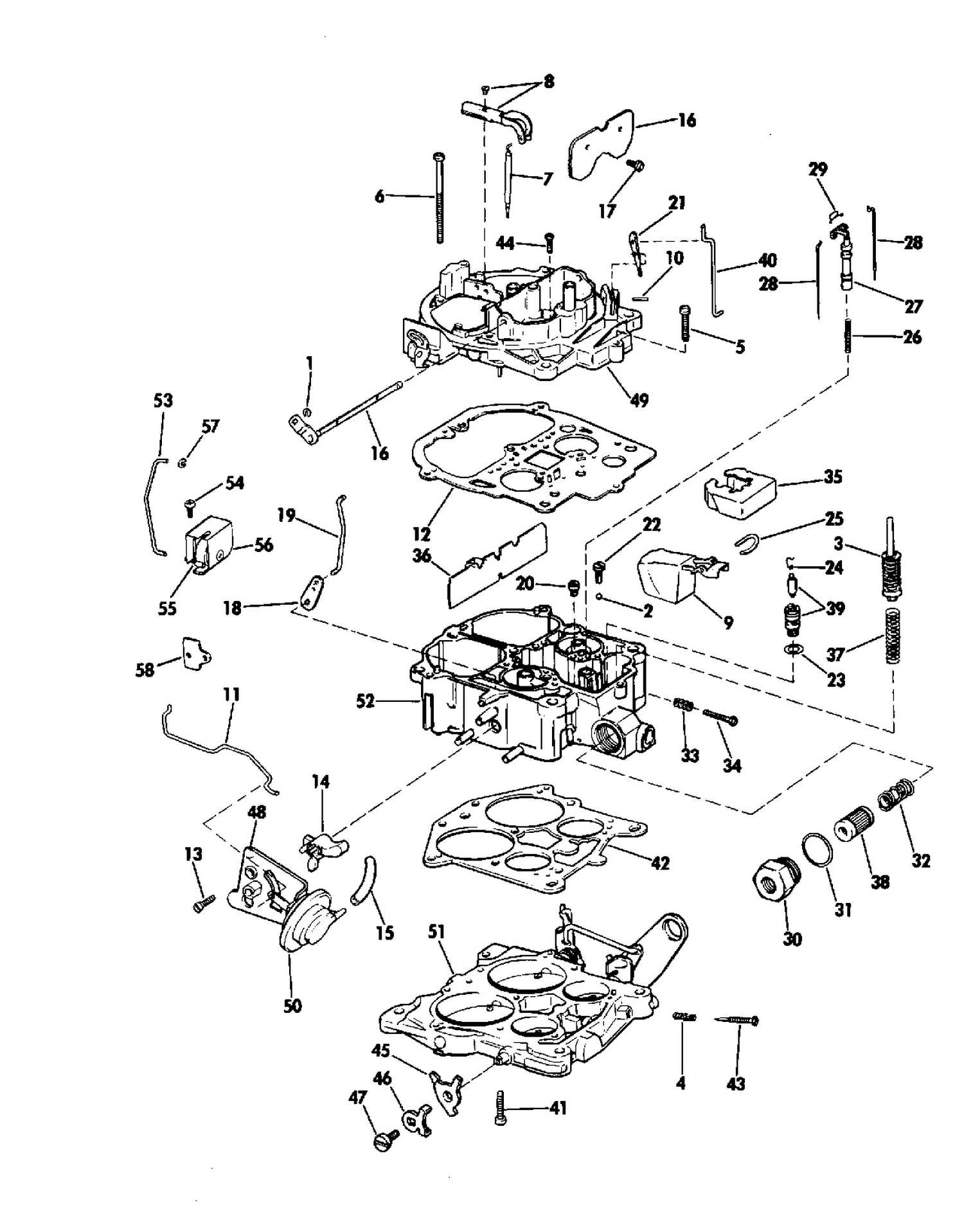 CARBURETOR GROUP 305 - 4v,350,454
