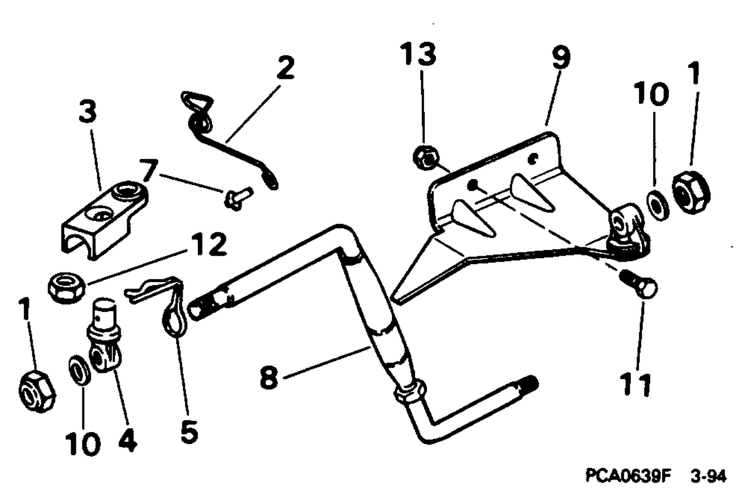 STEERING BAR KIT, AUXILIARY MOTOR - 4 DELUXE