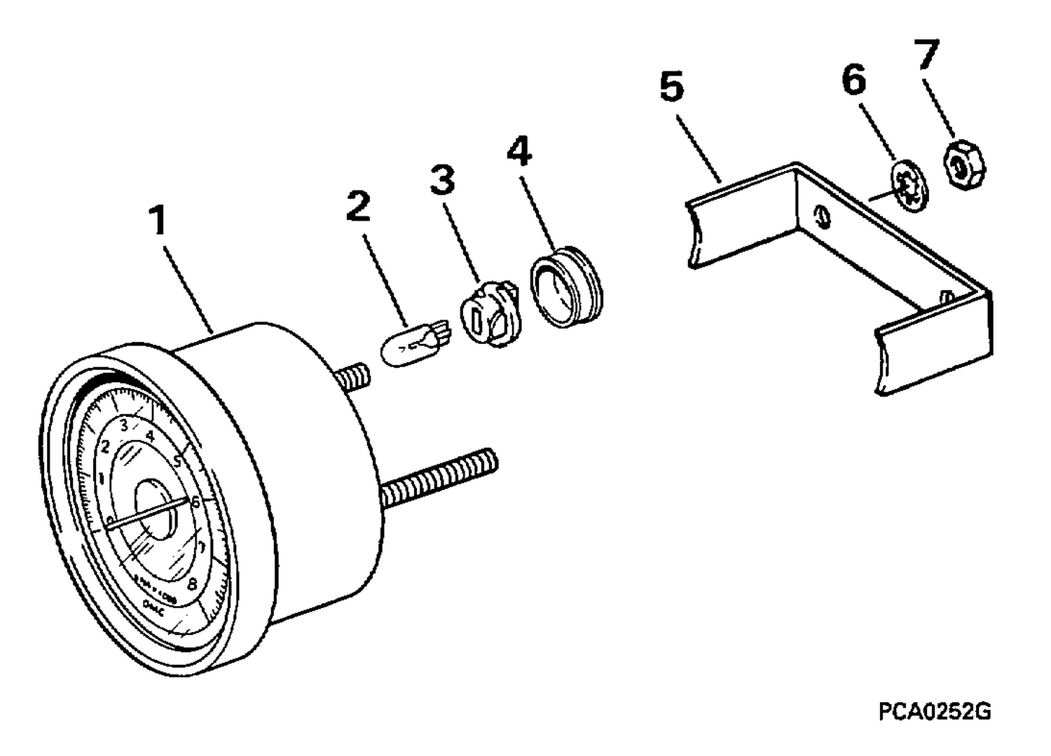 TACHOMETER KIT - FLUSH MOUNT - 7000 RPM - NON-PLUG-IN