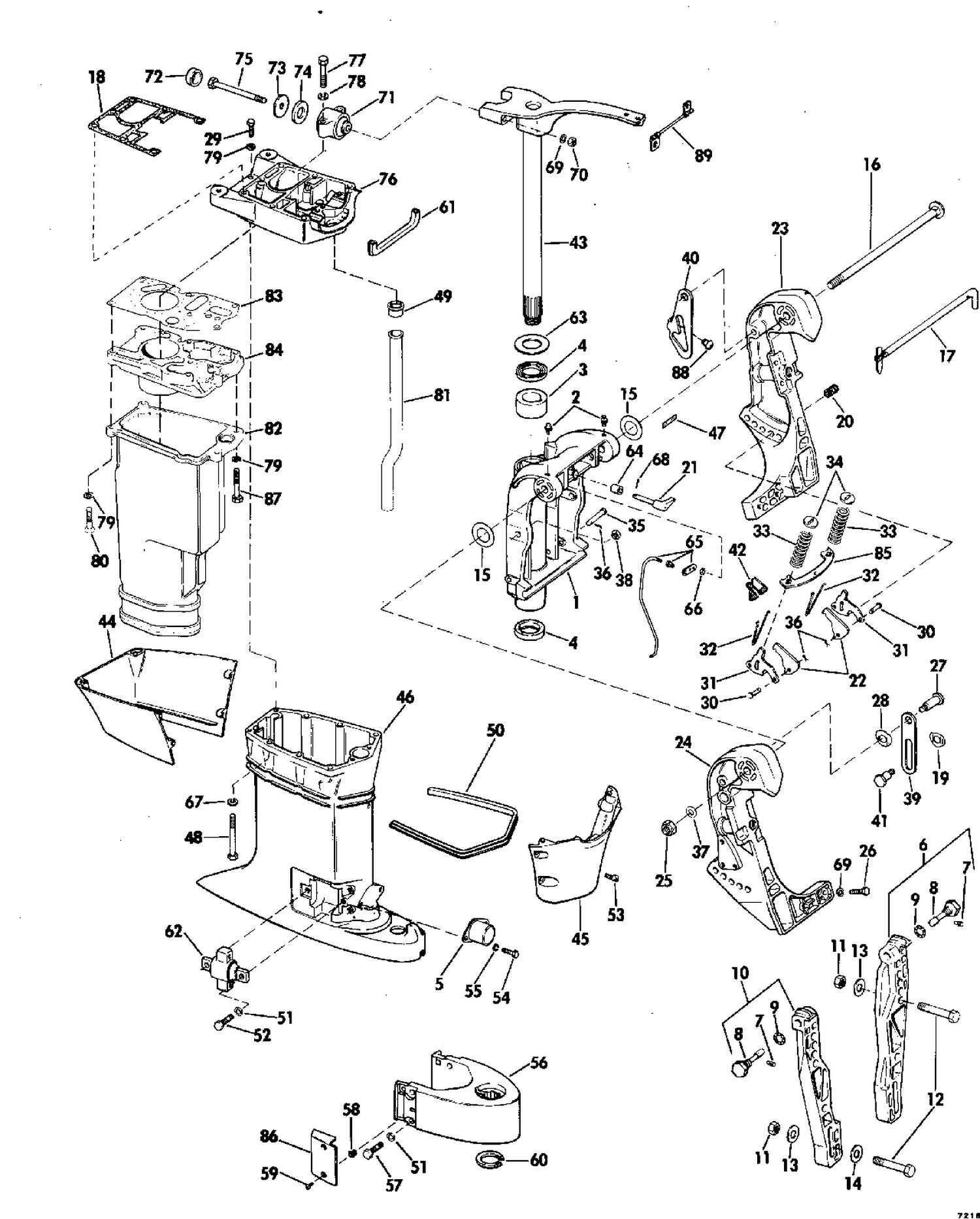 EXHAUST HOUSING-15" TRANSOM