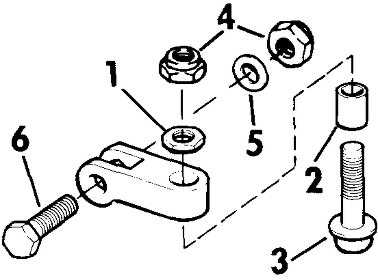 STEERING BOLT AND CLEVIS ASSEMBLY KIT 6 THRU V-6