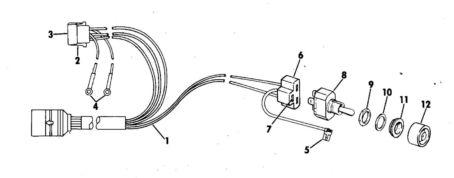 TILT CABLE ASSEMBLY OPTIONAL ITEM-120-235 HP W/MANUAL TRIM