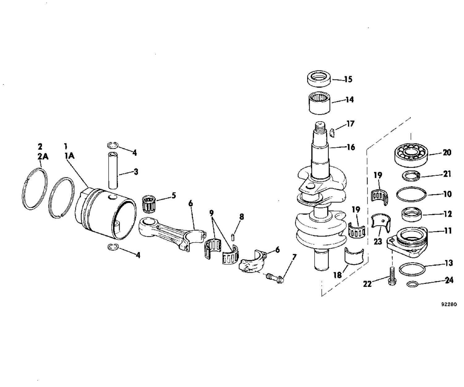 CRANKSHAFT AND PISTON