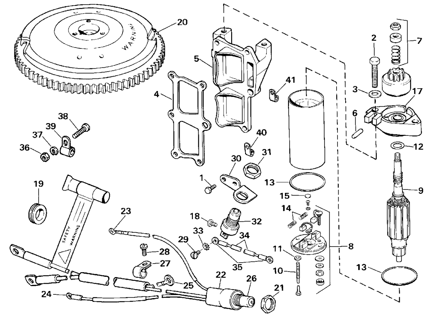 ELECTRIC STARTING KIT 9.9, 15
