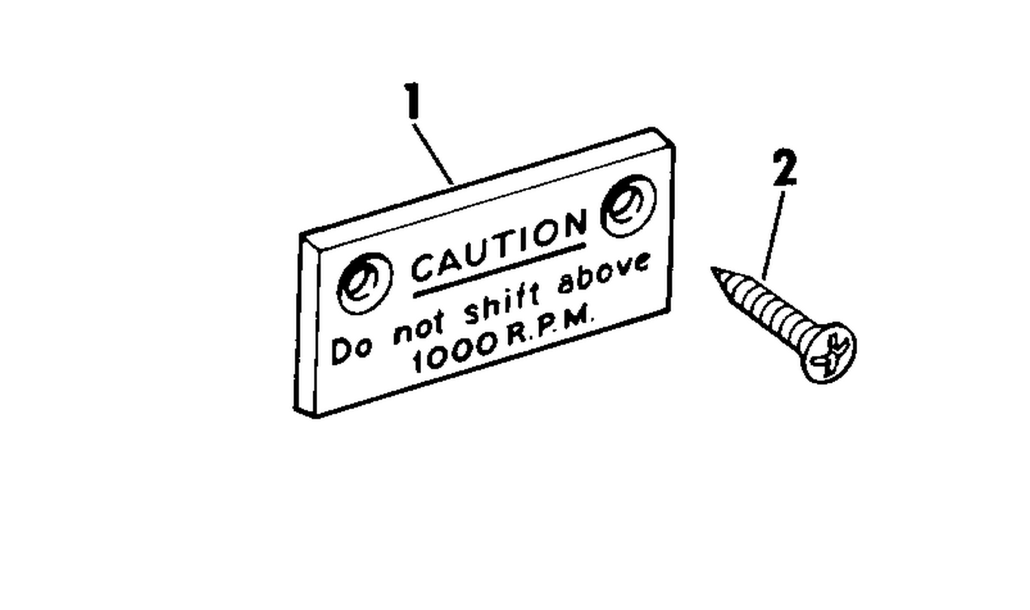 CAUTION PLATE KIT OPTIONAL ITEM-ALL MODELS