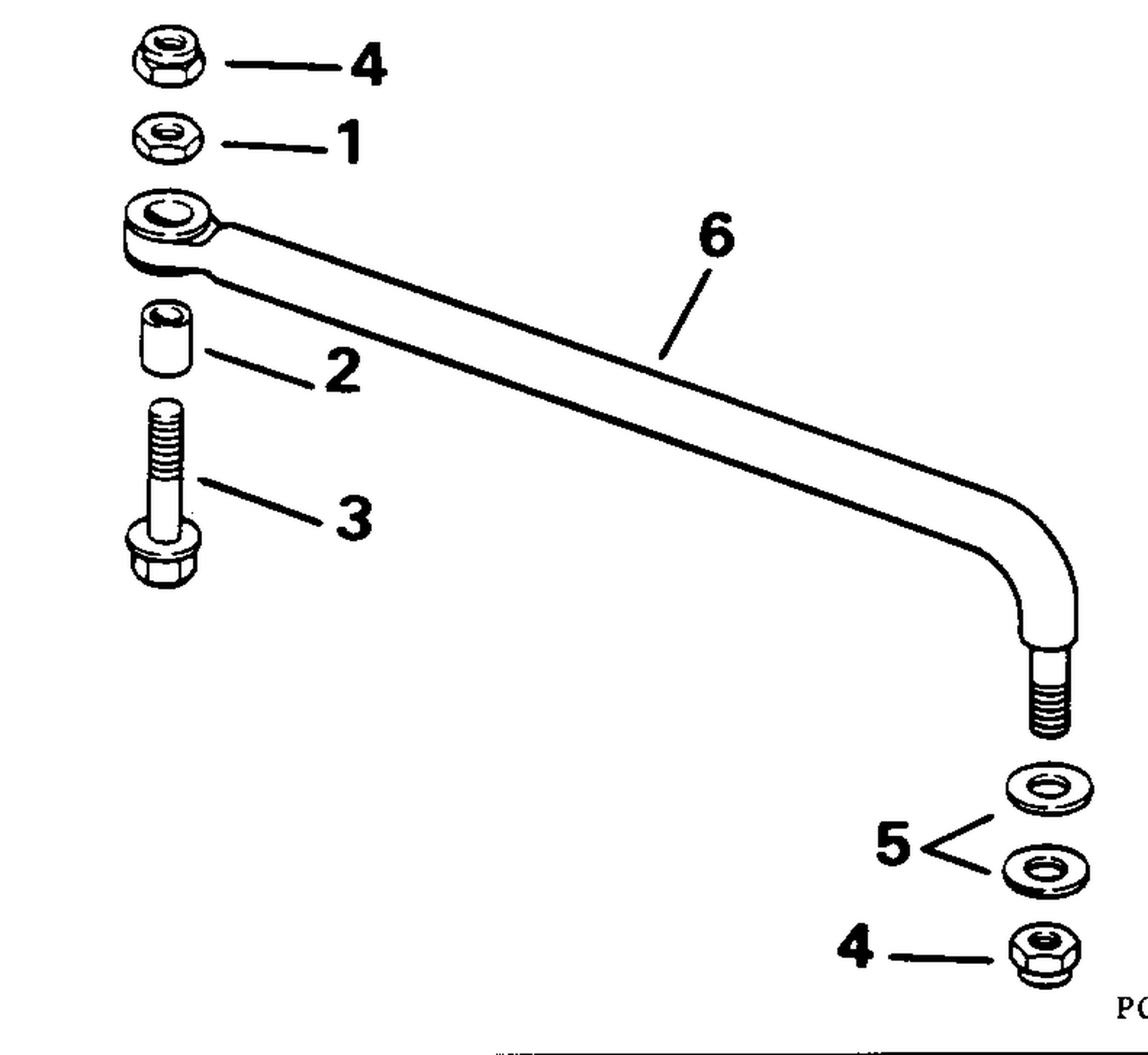 STEERING LINK KIT (WITHOUT POWER TRIM & TILT)