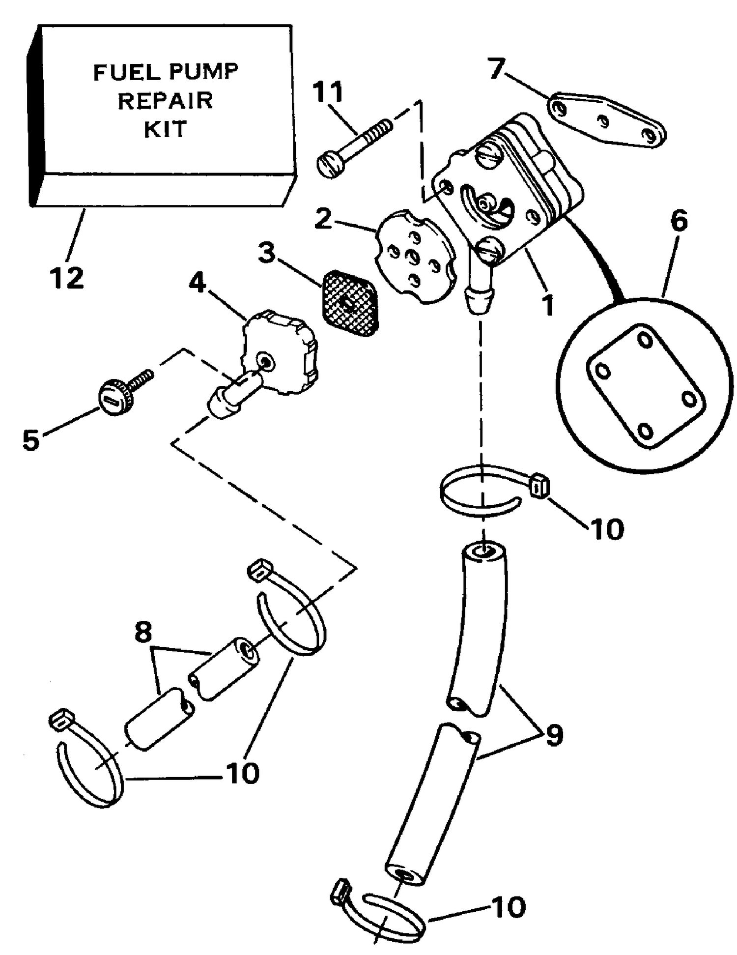 FUEL PUMP - ROPE START MODELS