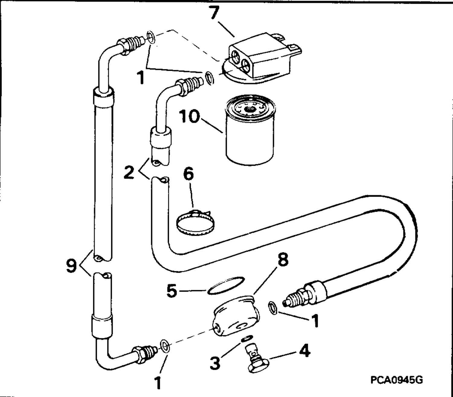 REMOTE OIL FILTER KIT 5.0 2V & 5.8 4V MODELS