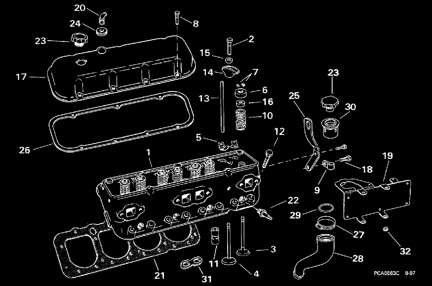 CYLINDER HEAD-- 74FJPBY MODELS ONLY