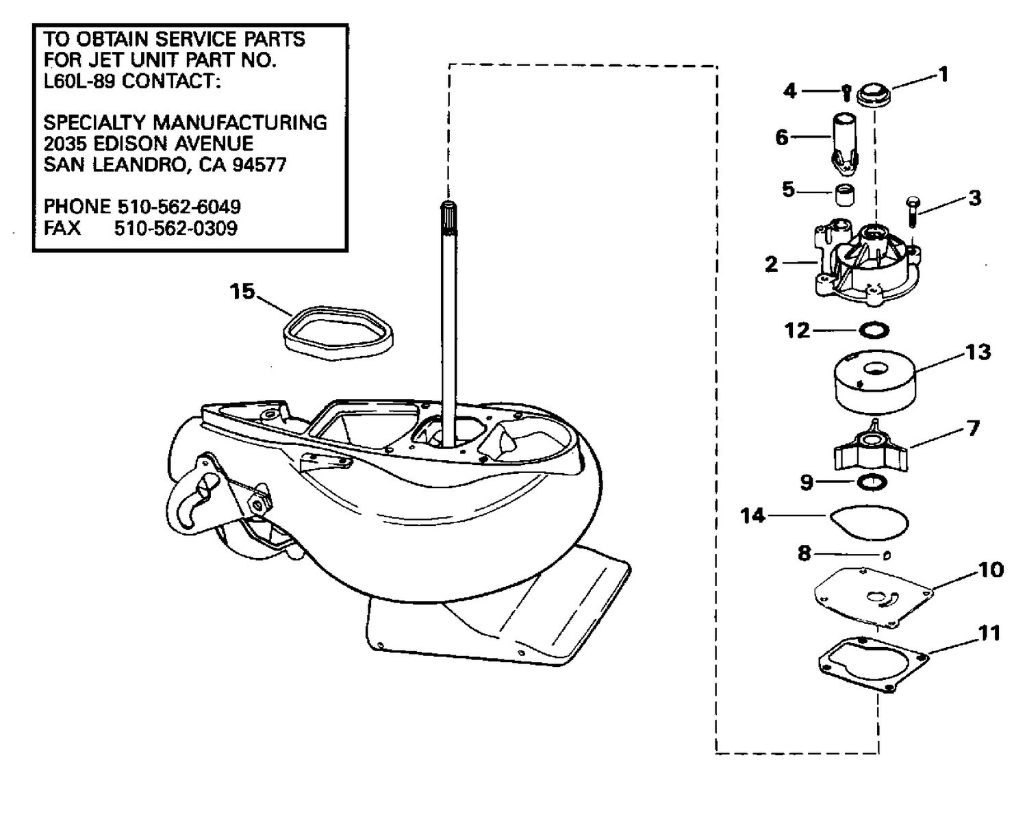 JET DRIVE UNIT - J70JL ONLY