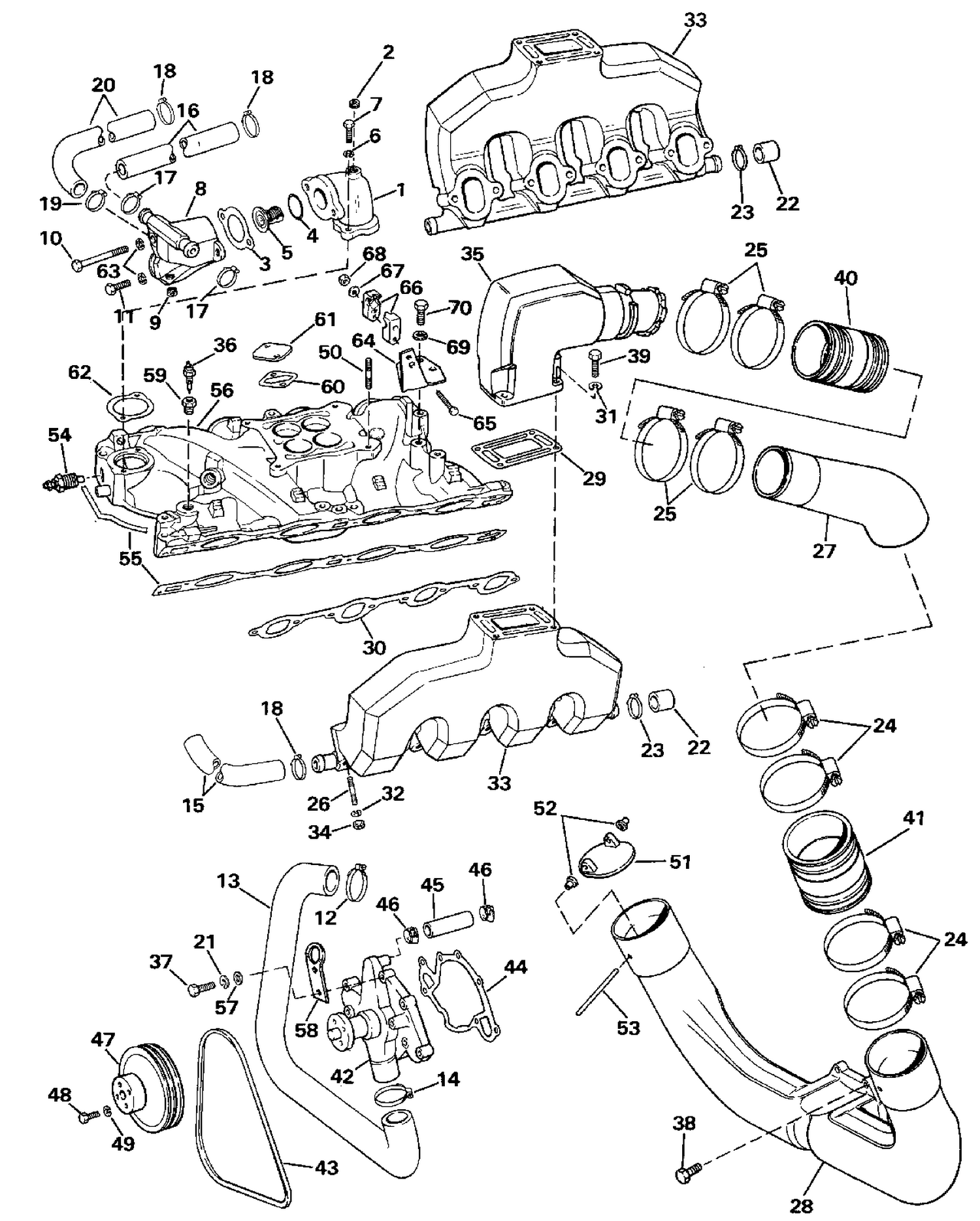 INTAKE MANIFOLD, EXHAUST & COOLING