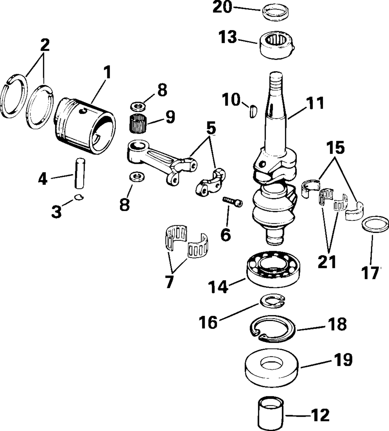 CRANKSHAFT & PISTONS