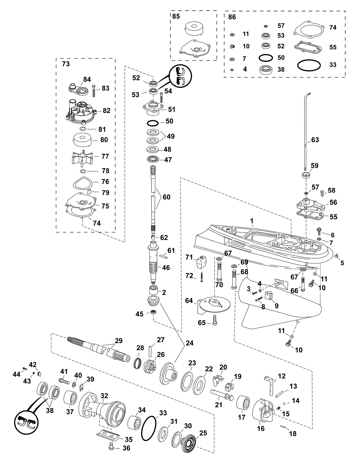 07-1_GEARCASE, (0.44 Ratio) O-Type