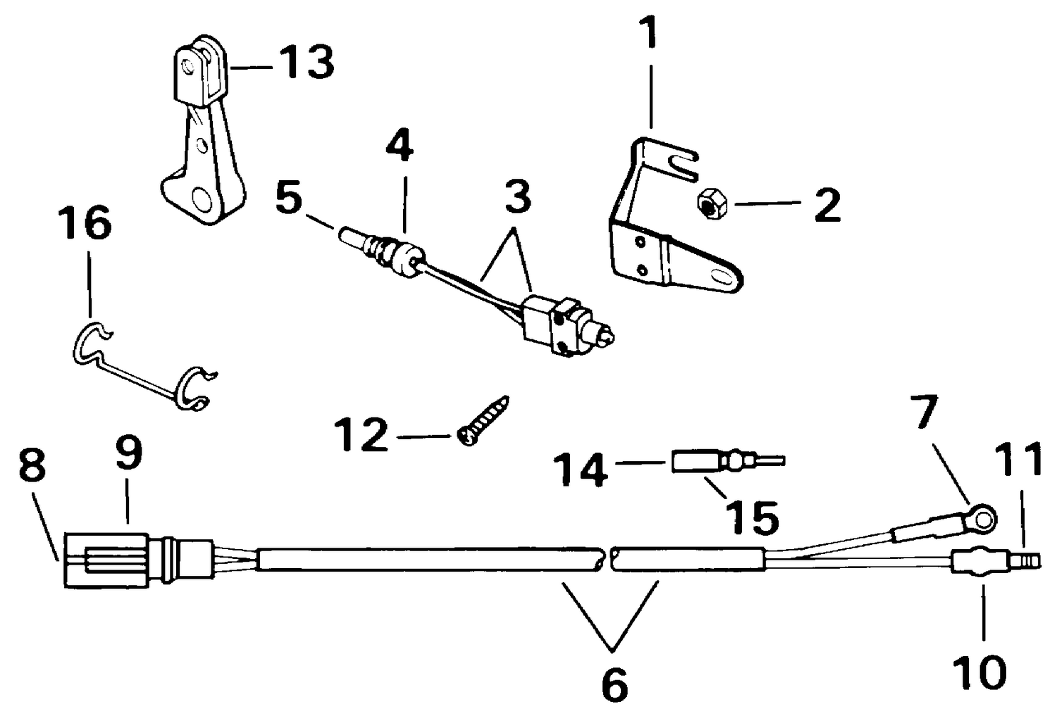 NEUTRAL START KIT - 9.9, 15 (2-STROKE)