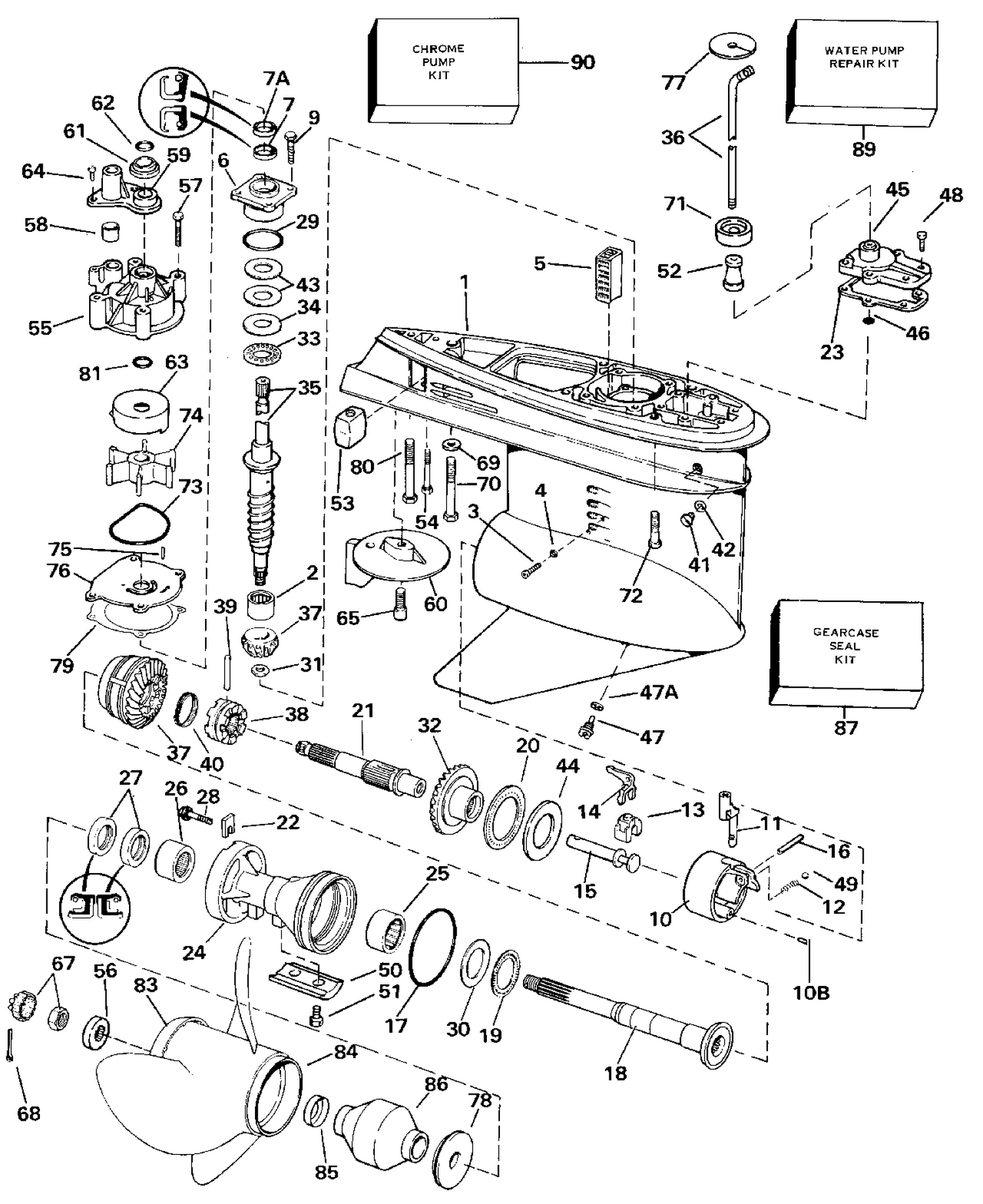 GEARCASE - 140CX COUNTER ROTATION