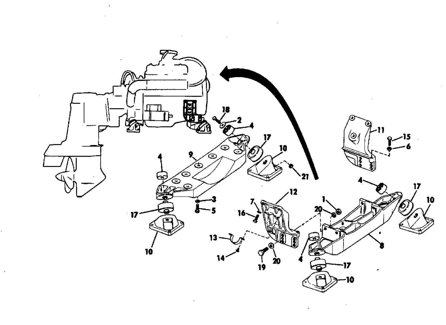 ENGINE MOUNT GROUP 210 HP