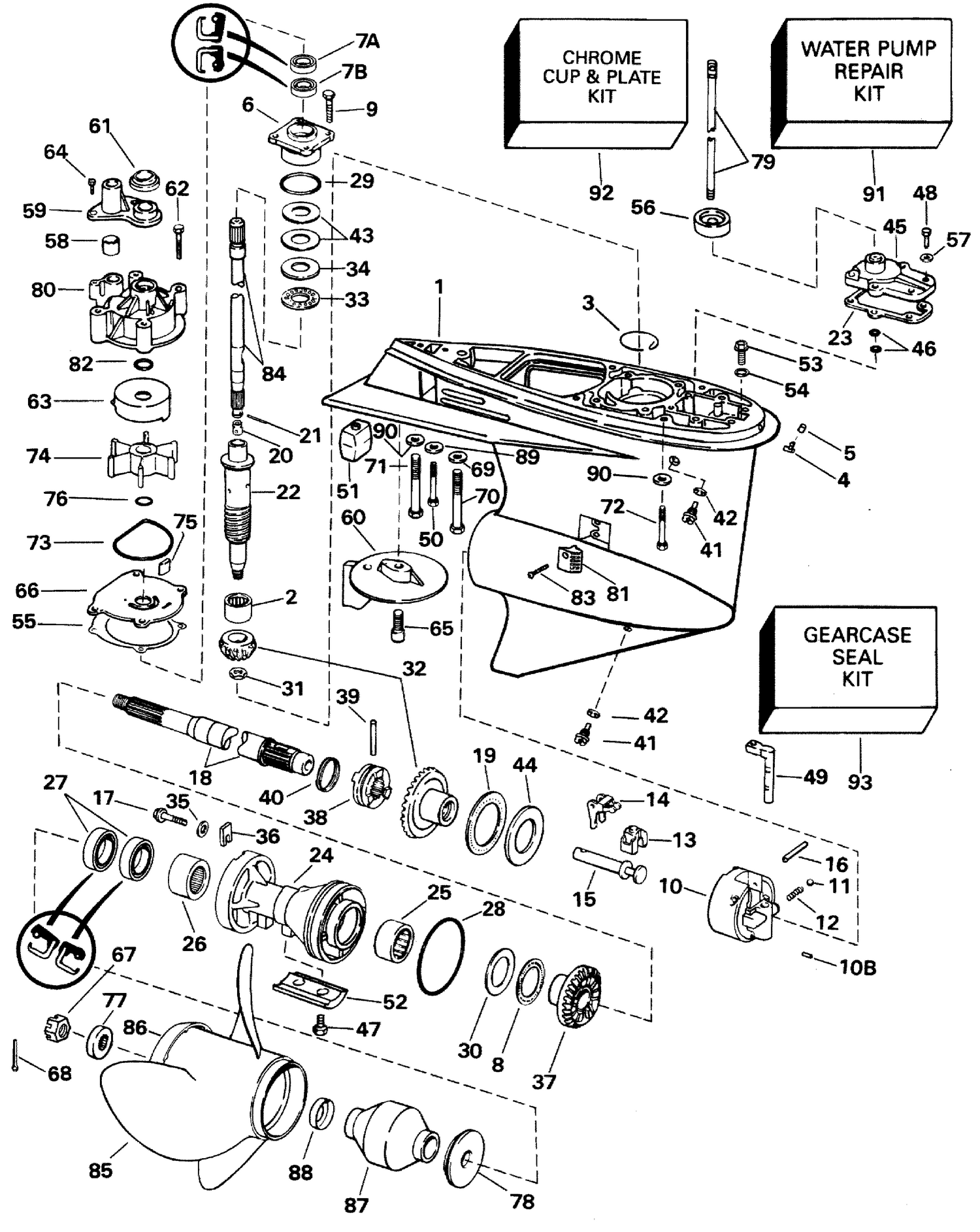 GEARCASE - 90 - 115 PL - VL MODELS