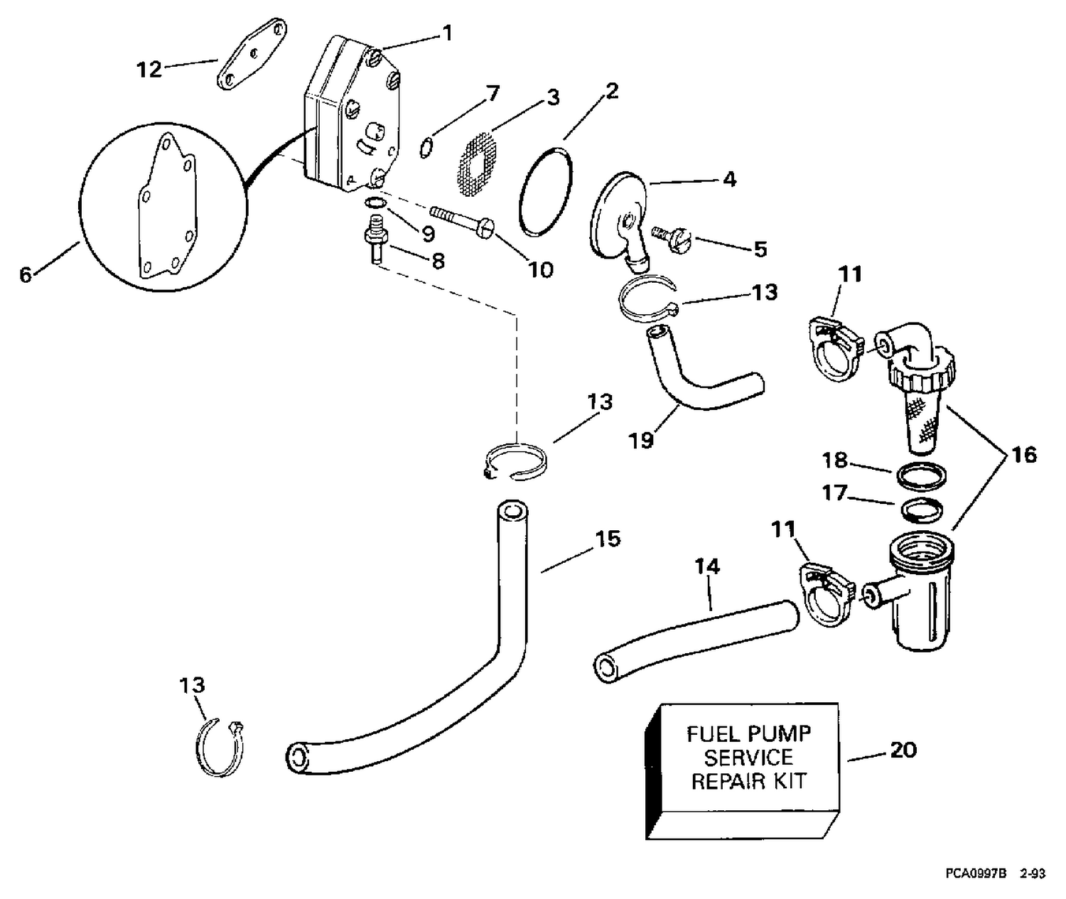 FUEL PUMP - 10-15RP MODELS ONLY