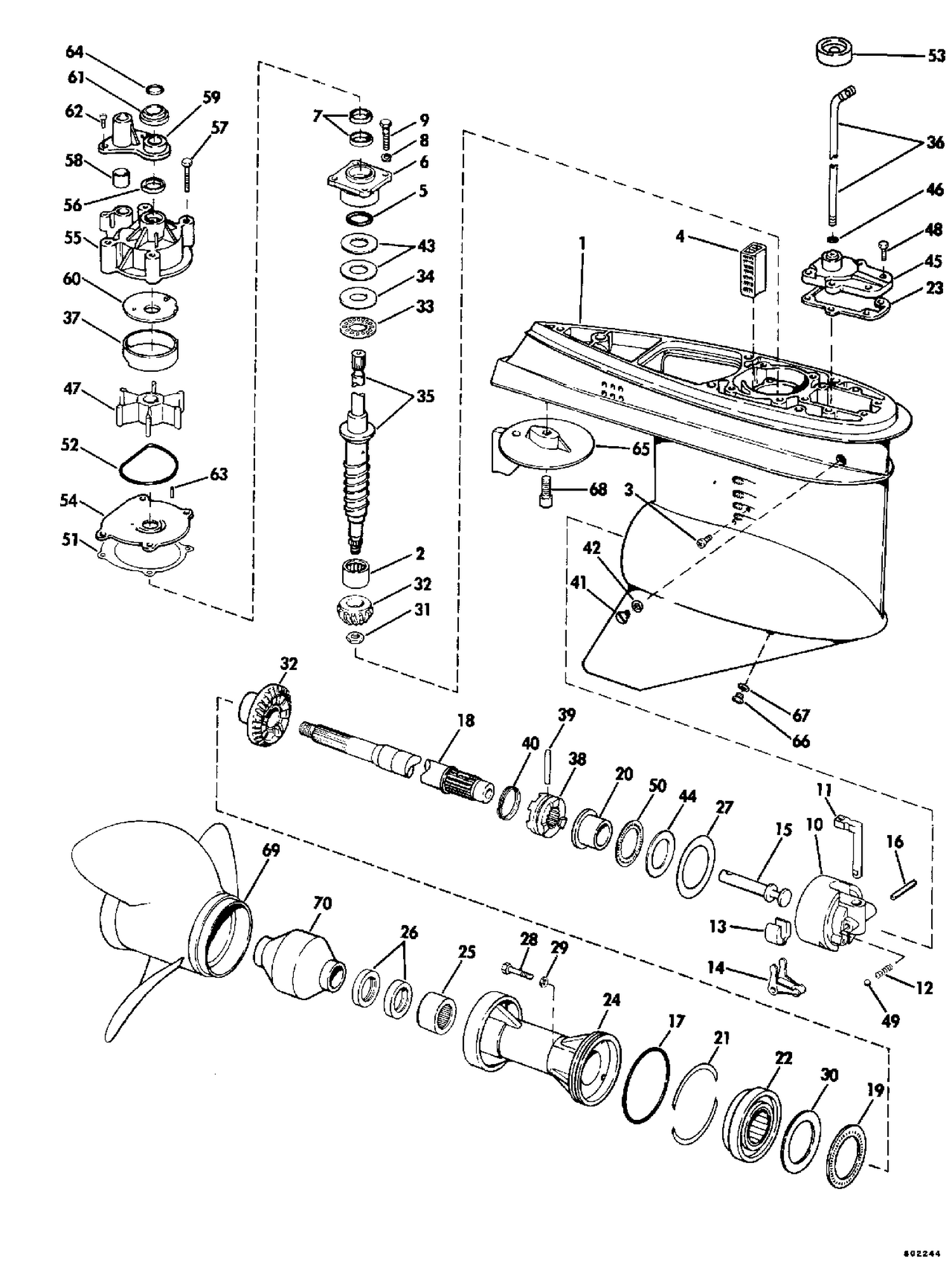 COUNTER ROTATION GEARCASE V-6 MODELS