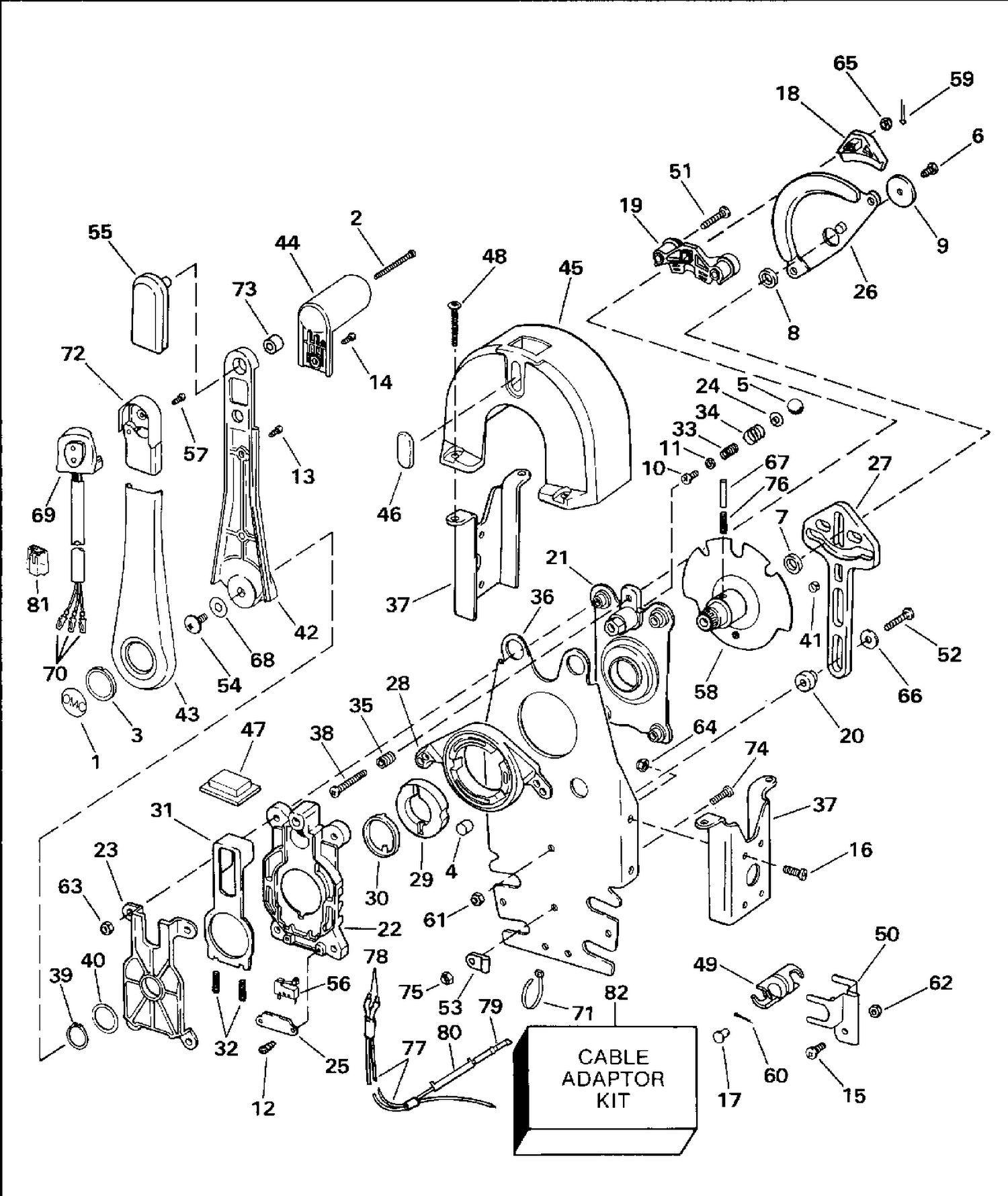 REMOTE CONTROL - BINNACLE - SINGLE LEVER