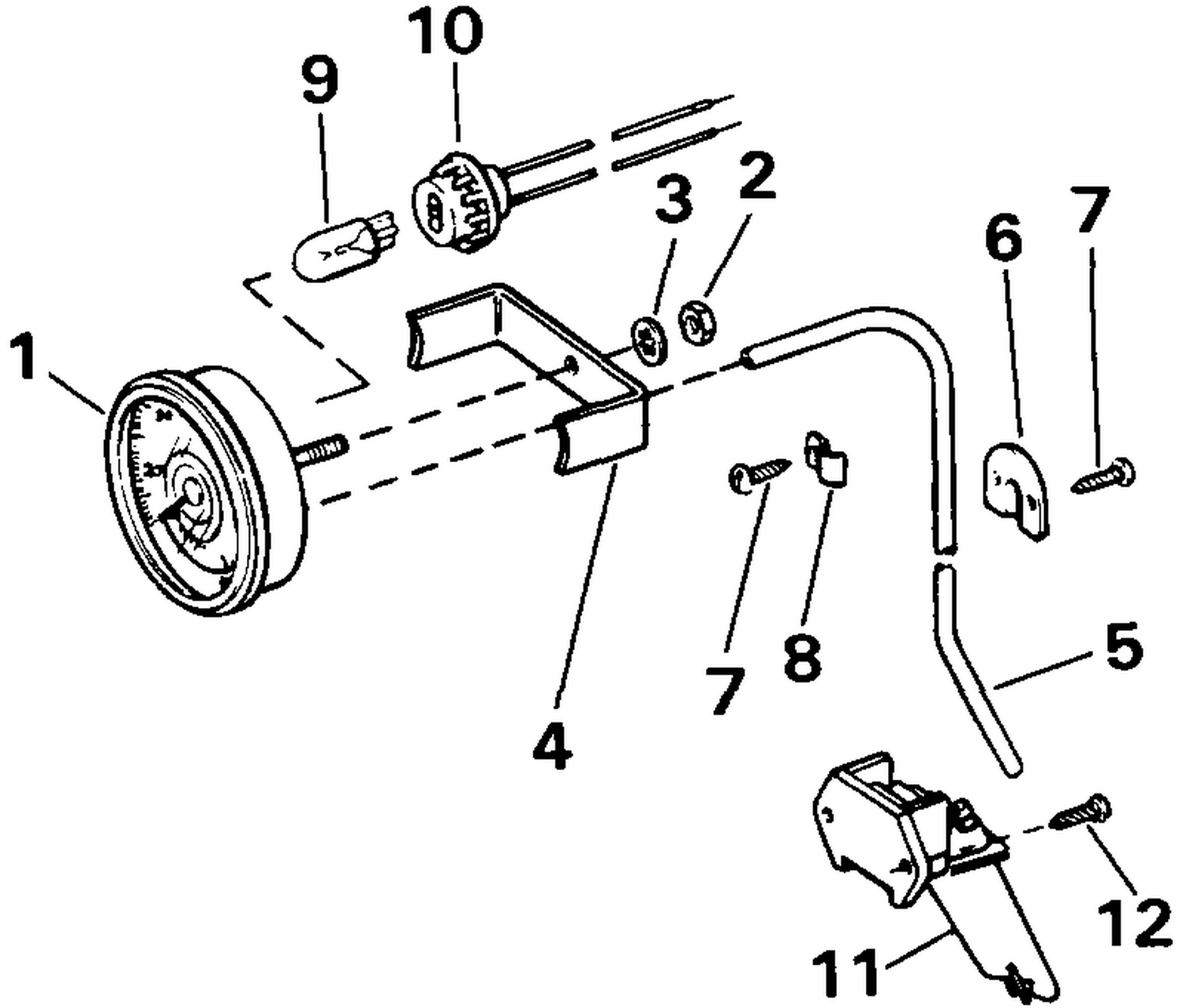 SPEEDOMETER KIT-FLUSH MOUNT