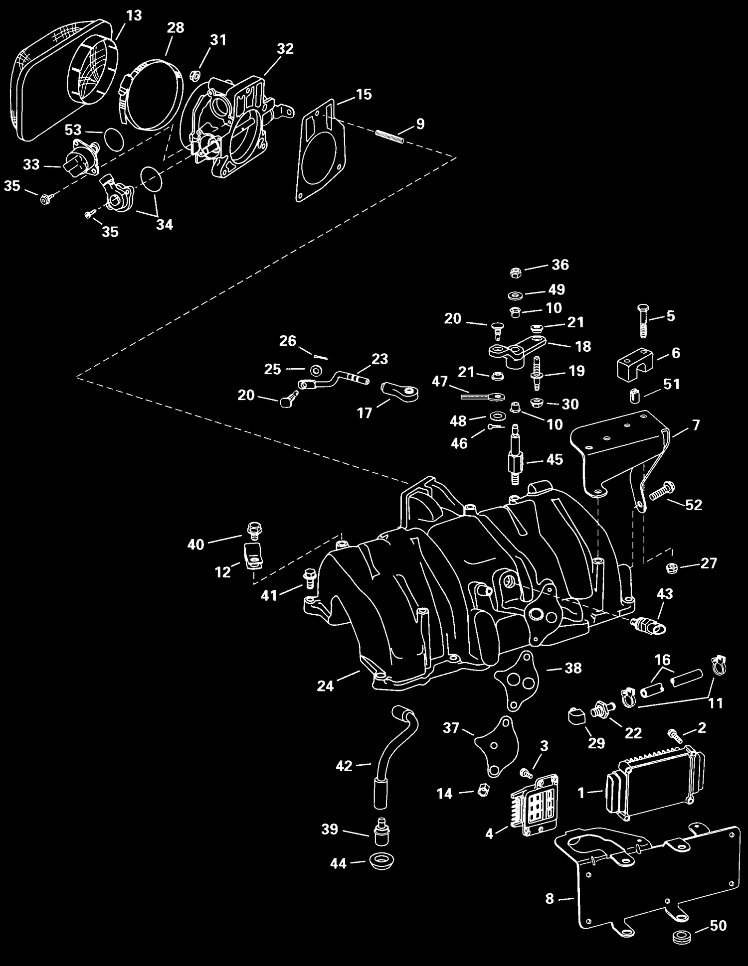 UPPER INTAKE MANIFOLD -- 74FJPBY MODELS