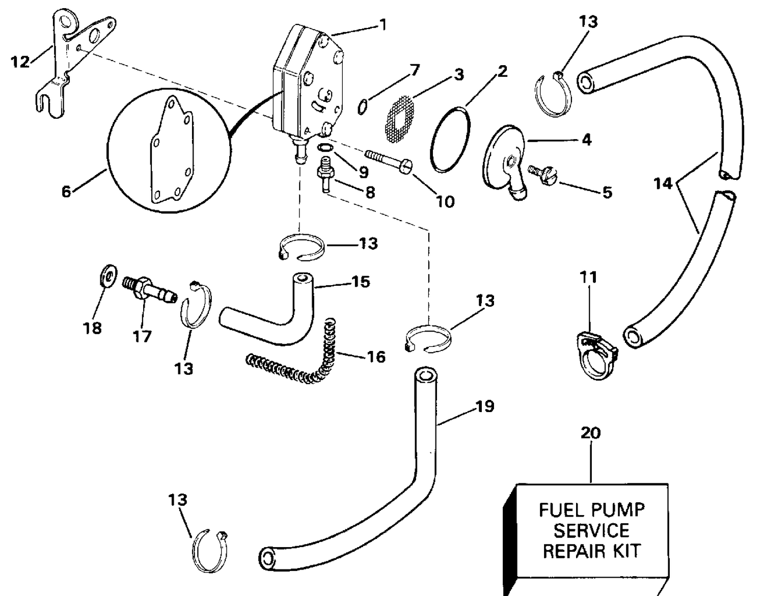 FUEL PUMP - ELECTRIC START MODELS