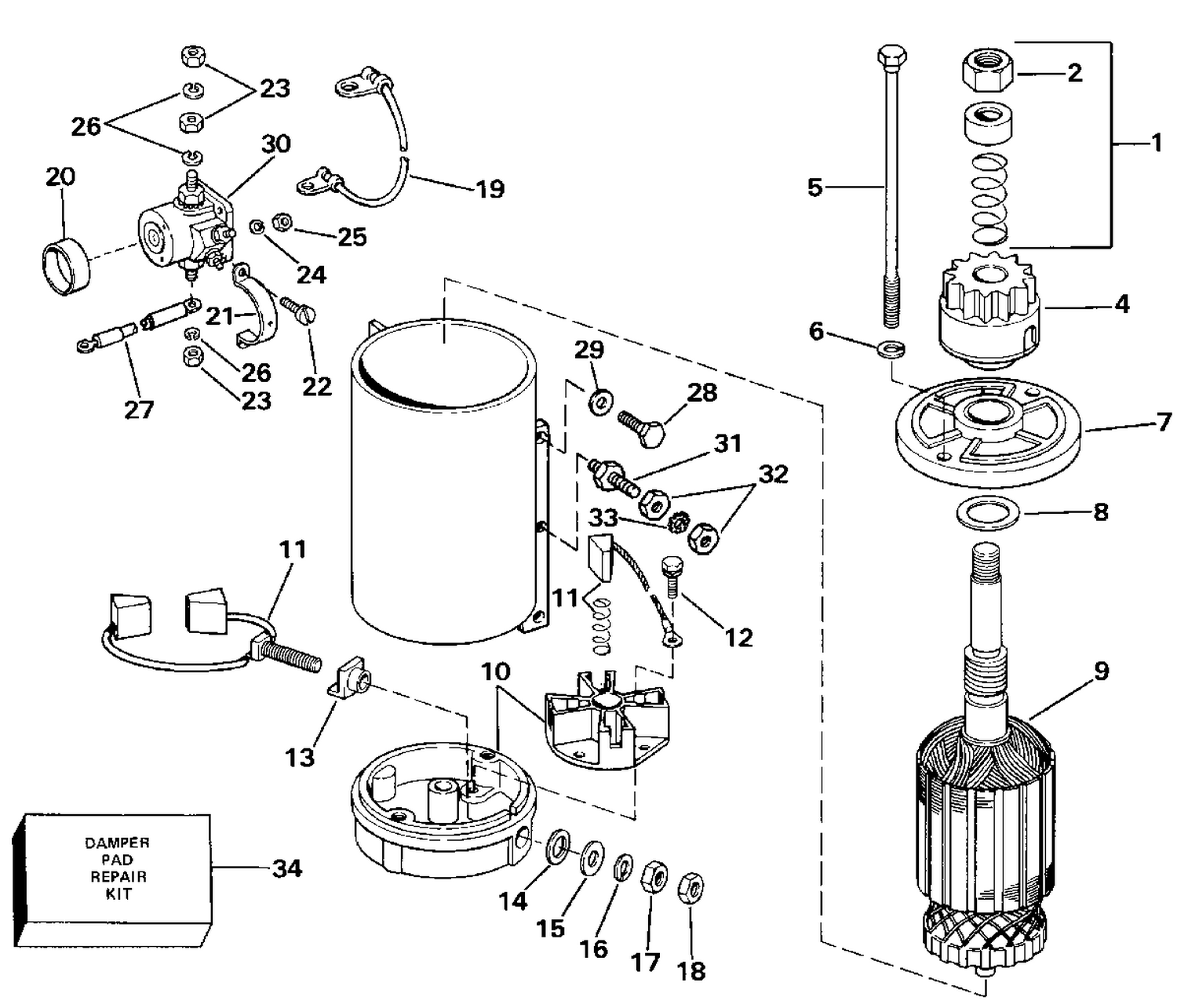 ELECTRIC STARTER & SOLENOID AMERICAN BOSCH 08142-23-MO30SM