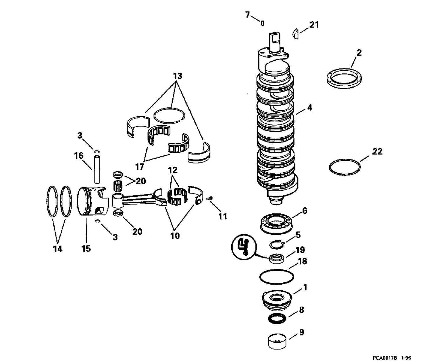 CRANKSHAFT & PISTONS
