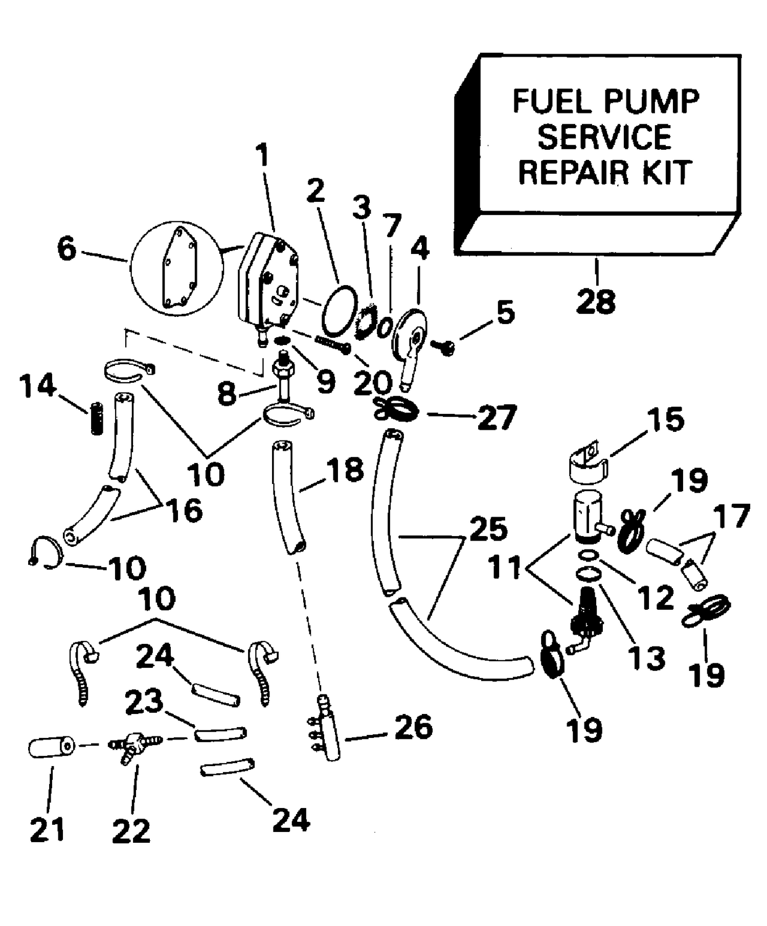 FUEL PUMP & FILTER - NON-VRO MODELS