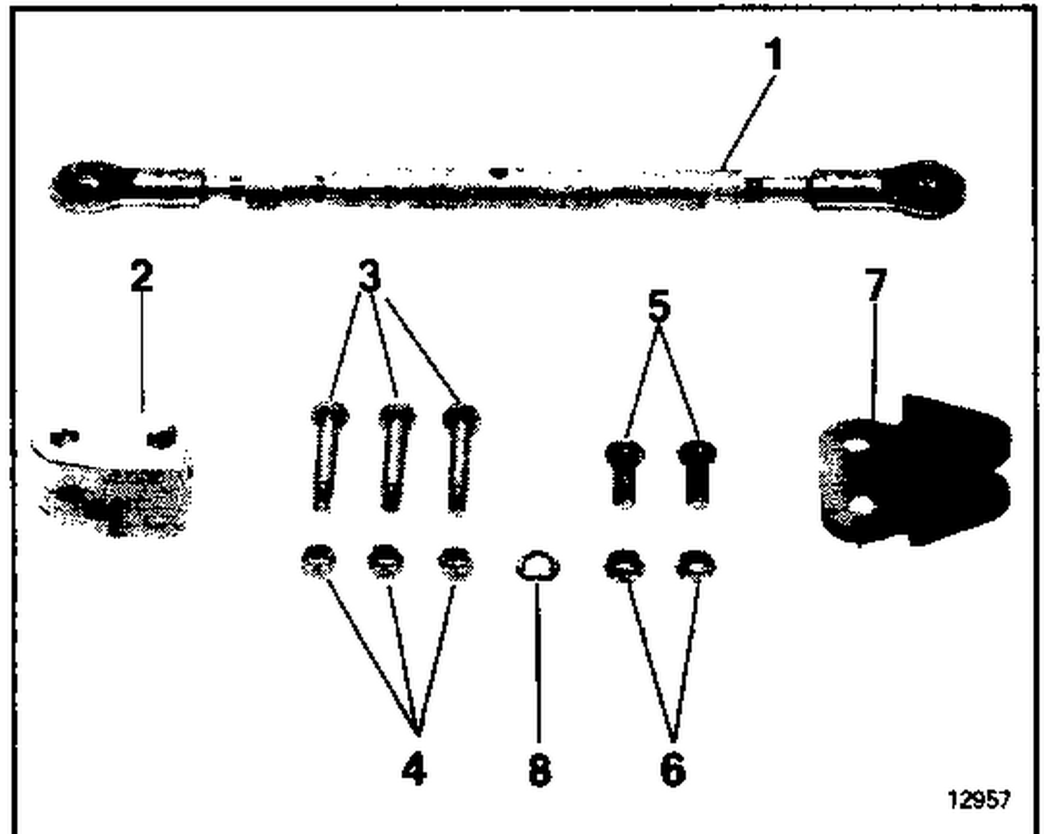 ADJUST. TIE BAR V8 DUAL ENG PWR STRNG TO COUNTER ROTATION