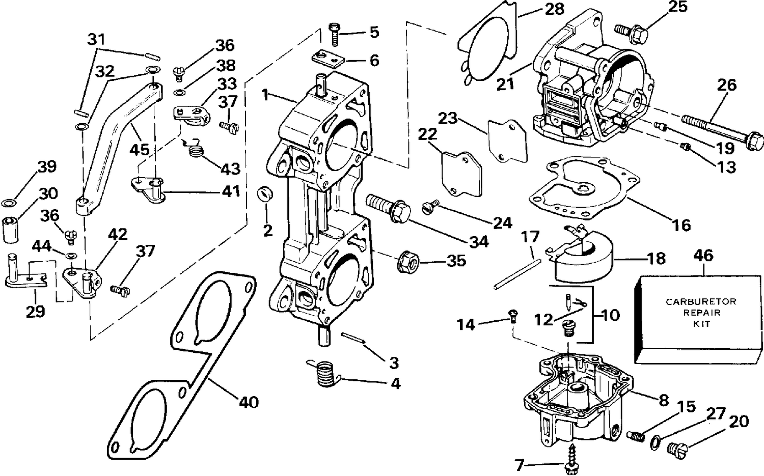 CARBURETOR AND LINKAGE
