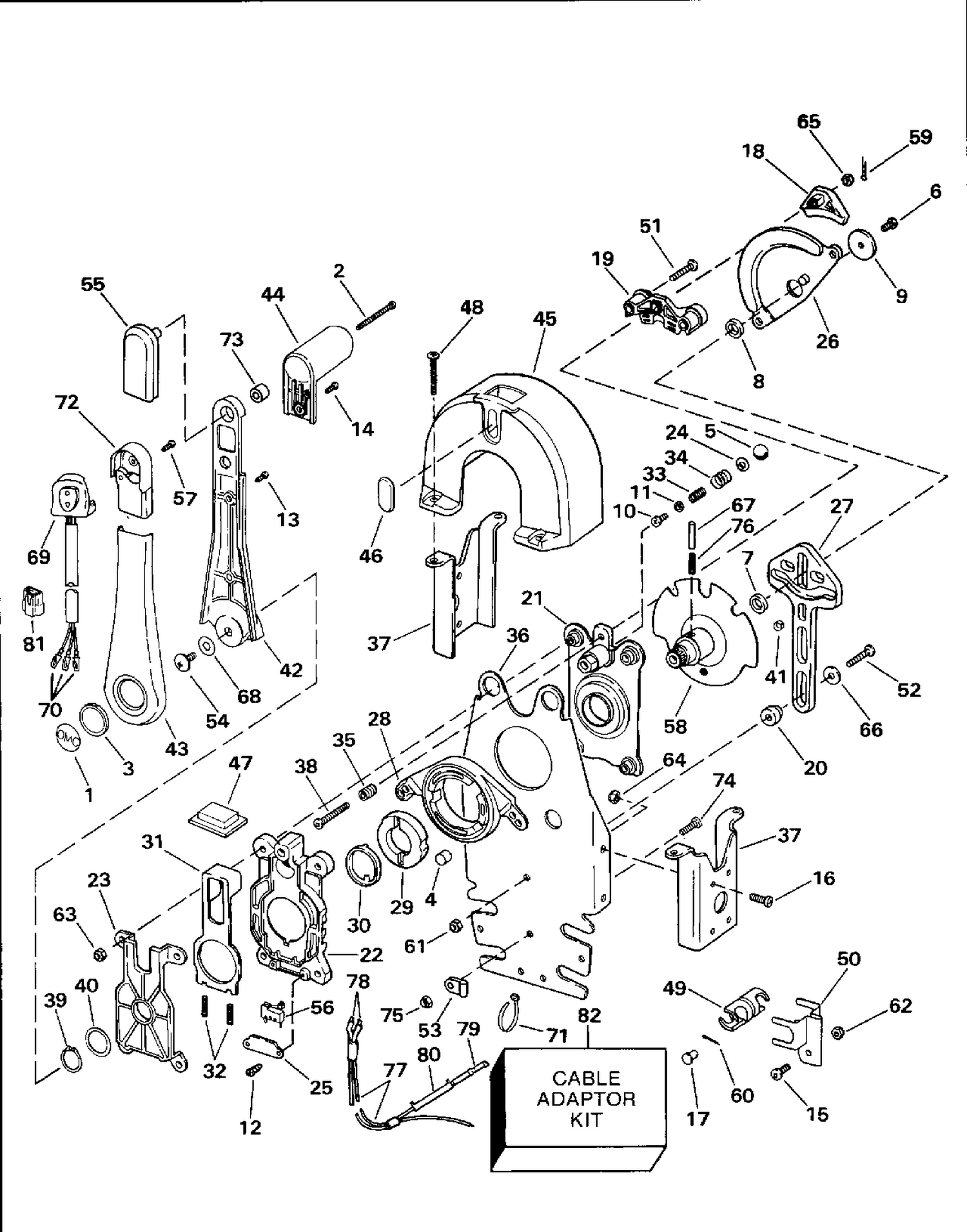 REMOTE CONTROL - BINNACLE - SINGLE LEVER