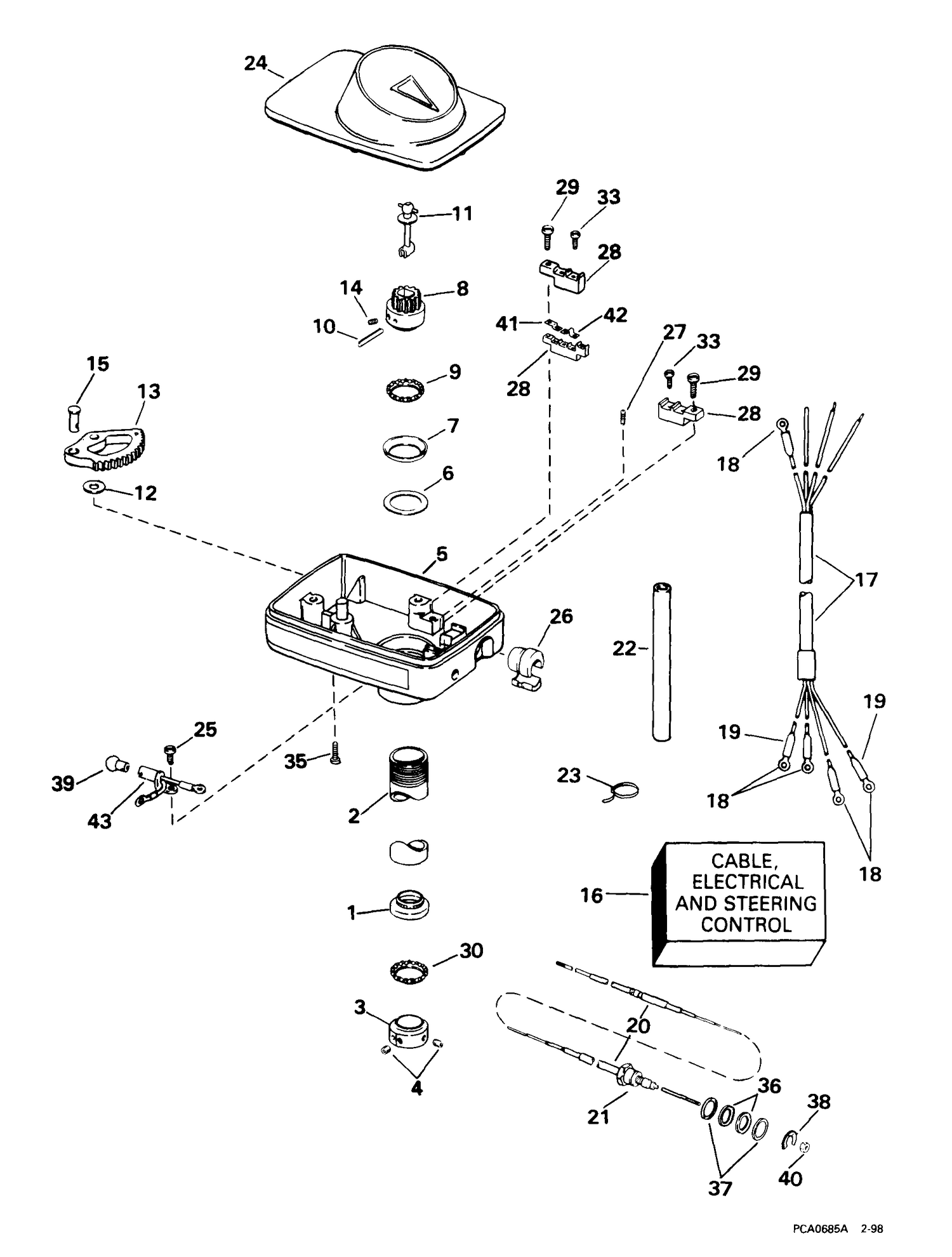 STEERING HOUSING GROUP/FOOT CONTROL