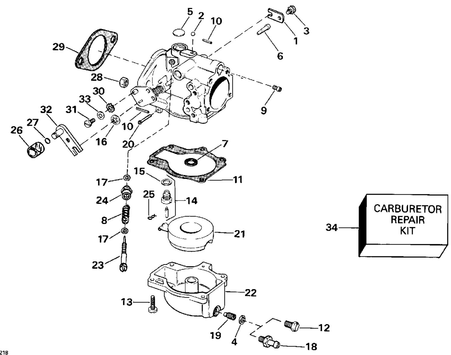 CARBURETOR - ALL 25 & 40 MODELS